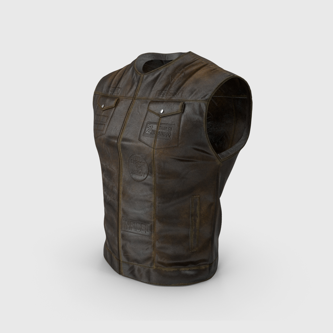 Traitement au laser des motifs de points fins sur les vestes en cuir